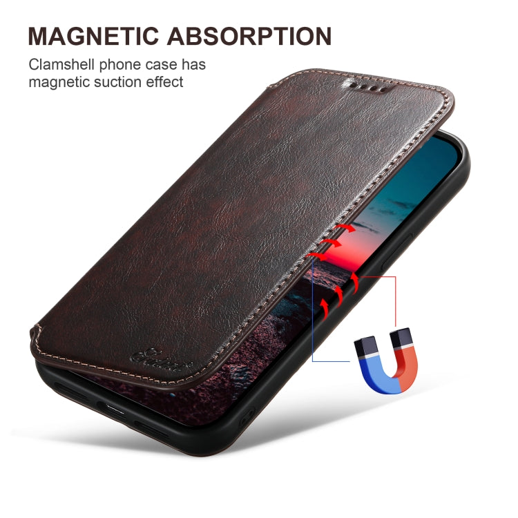 For iPhone 16 Pro Suteni J05 Leather Magnetic MagSafe Phone Case(Brown) - iPhone 16 Pro Cases by Suteni | Online Shopping South Africa | PMC Jewellery | Buy Now Pay Later Mobicred