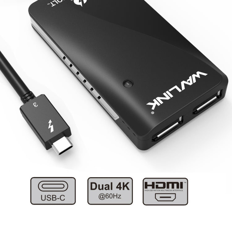 WAVLINK WL-UTA01H Type-C Thunderbolt 3 to Dual HDMI Multi-Screen Extender Splitter Adapter - free shipping - PMC Jewellery - Order now!