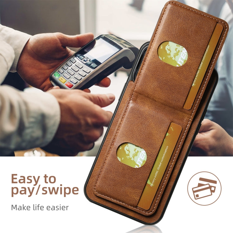 For iPhone 16 Pro Suteni H03 Oil Wax Leather Wallet Stand Back Phone Case(Brown) - iPhone 16 Pro Cases by Suteni | Online Shopping South Africa | PMC Jewellery | Buy Now Pay Later Mobicred