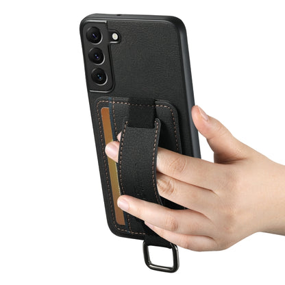 For Samsung Galaxy S24+ 5G Suteni H13 Litchi Leather Wrist Strap Wallet Back Phone Case(Black) - Galaxy S24+ 5G Cases by Suteni | Online Shopping South Africa | PMC Jewellery | Buy Now Pay Later Mobicred