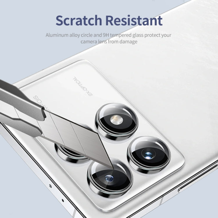 For Redmi K70 / K70 Pro / K70E ENKAY Hat-Prince 9H Rear Camera Lens Aluminium Alloy Tempered Glass Film(Silver) - K70 Tempered Glass by ENKAY | Online Shopping South Africa | PMC Jewellery | Buy Now Pay Later Mobicred