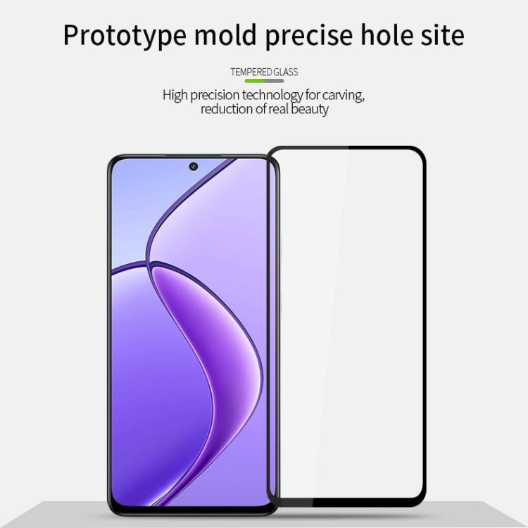 For Realme 12 MOFI 9H 2.5D Full Screen Tempered Glass Film(Black) - Realme Tempered Glass by MOFI | Online Shopping South Africa | PMC Jewellery