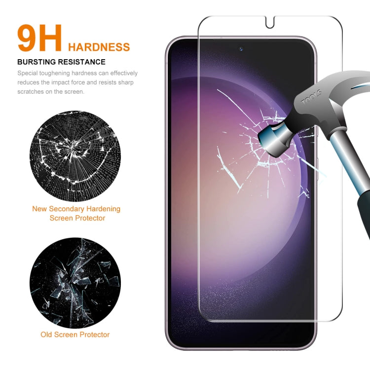 For Samsung Galaxy S24 5G 2pcs ENKAY 0.18mm High Aluminum-silicon Tempered Glass Film, Support Ultrasonic Fingerprint Unclock - Galaxy S24 5G Tempered Glass by ENKAY | Online Shopping South Africa | PMC Jewellery | Buy Now Pay Later Mobicred