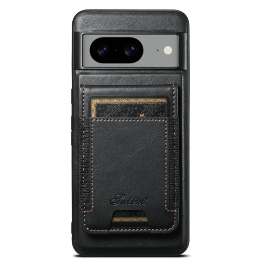 For Google Pixel 8 Pro Suteni H17 Oil Eax Leather Detachable Wallet Phone Case(Black) - Google Cases by Suteni | Online Shopping South Africa | PMC Jewellery | Buy Now Pay Later Mobicred