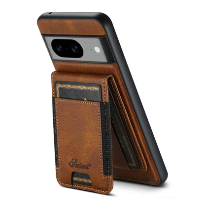 For Google Pixel 6 Pro Suteni H17 Oil Eax Leather Detachable Wallet Phone Case(Brown) - Google Cases by Suteni | Online Shopping South Africa | PMC Jewellery | Buy Now Pay Later Mobicred