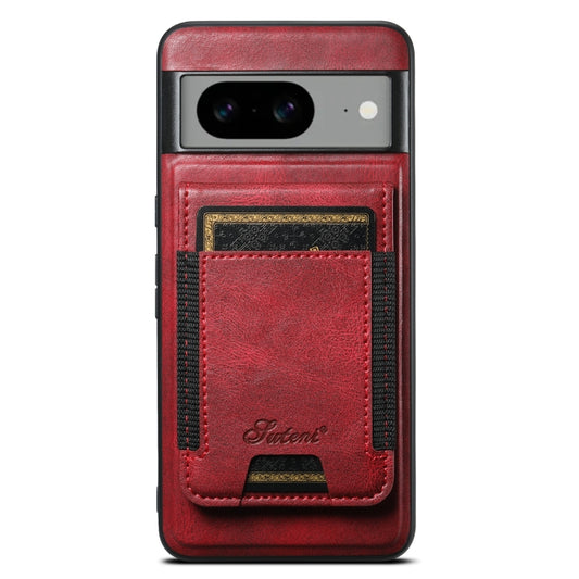 For Google Pixel 6 Pro Suteni H17 Oil Eax Leather Detachable Wallet Phone Case(Red) - Google Cases by Suteni | Online Shopping South Africa | PMC Jewellery | Buy Now Pay Later Mobicred