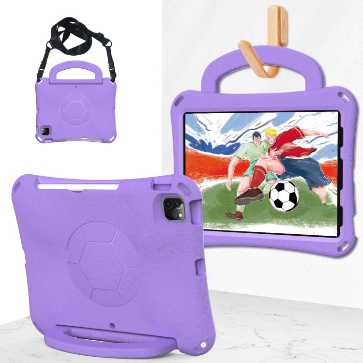 For iPad Air 11 2024 Handle Football Shaped EVA Shockproof Tablet Case(Light Purple) - iPad Air 11 2024 Cases by PMC Jewellery | Online Shopping South Africa | PMC Jewellery | Buy Now Pay Later Mobicred