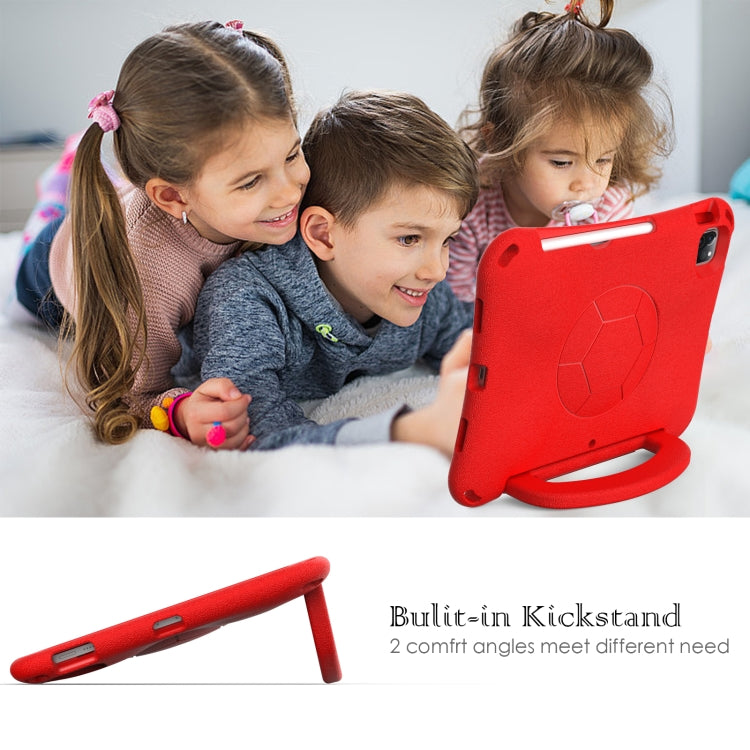 For iPad Pro 11 2024 Handle Football Shaped EVA Shockproof Tablet Case(Red) - iPad Pro 11 2024 Cases by PMC TechLife | Online Shopping South Africa | PMC TechLife | Buy Now Pay Later Mobicred