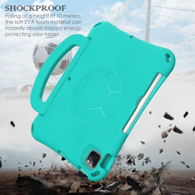 For iPad Pro 11 2024 Handle Football Shaped EVA Shockproof Tablet Case(Mint  Green) - iPad Pro 11 2024 Cases by PMC Jewellery | Online Shopping South Africa | PMC Jewellery | Buy Now Pay Later Mobicred