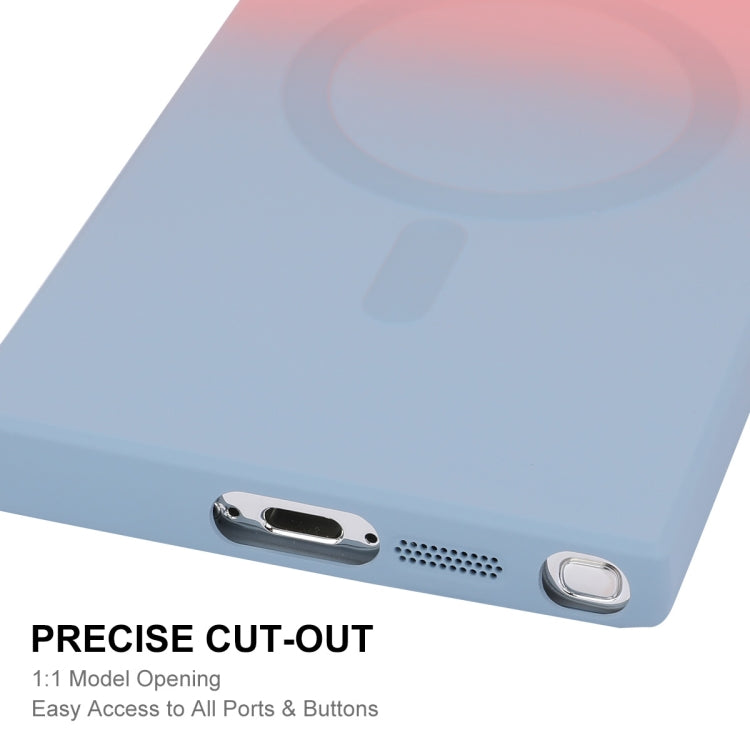 For Samsung Galaxy S24 Ultra 5G ENKAY Hat-Prince MagSafe Rainbow Gradient Silicone Phone Case with Lens Film(Dark Blue) - Galaxy S24 Ultra 5G Cases by ENKAY | Online Shopping South Africa | PMC Jewellery