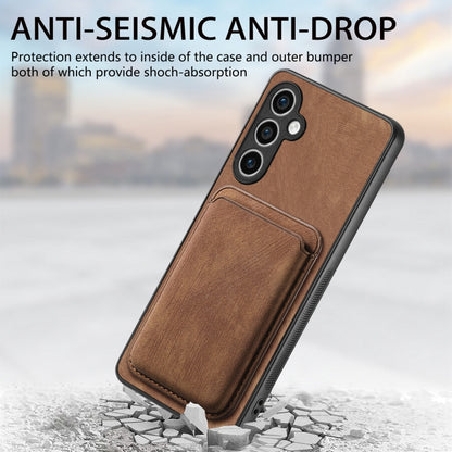 For Samsung Galaxy S23 FE 5G Retro Leather Card Bag Magnetic Phone Case(Brown) - Galaxy S23 FE 5G Cases by PMC Jewellery | Online Shopping South Africa | PMC Jewellery