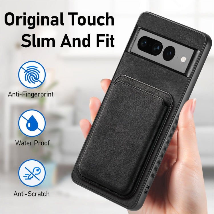 For Google Pixel 7 Pro Retro Leather Card Bag Magnetic Phone Case(Black) - Google Cases by PMC Jewellery | Online Shopping South Africa | PMC Jewellery