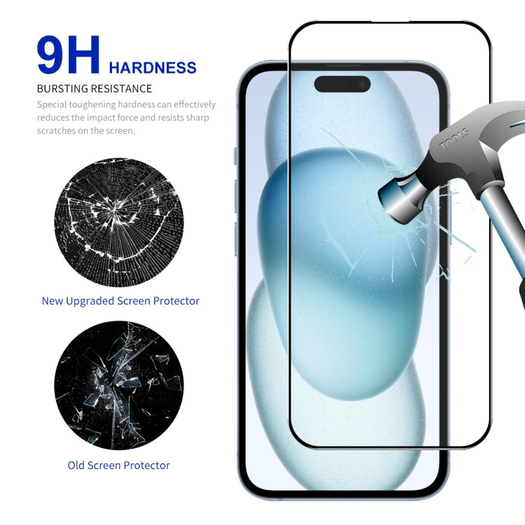 For iPhone 15 ENKAY Easy Install High Alumina Silicon Full Glass Film - iPhone 15 Tempered Glass by ENKAY | Online Shopping South Africa | PMC Jewellery | Buy Now Pay Later Mobicred