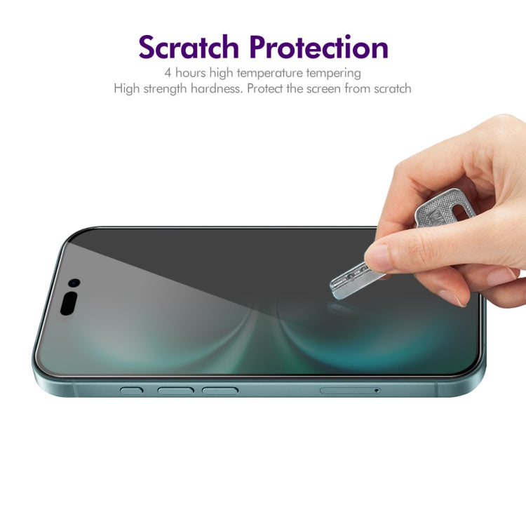 For iPhone 16 Plus ENKAY Easy Install Anti-peeping Privacy Full Screen Tempered Glass Film - iPhone 16 Plus Tempered Glass by ENKAY | Online Shopping South Africa | PMC Jewellery | Buy Now Pay Later Mobicred