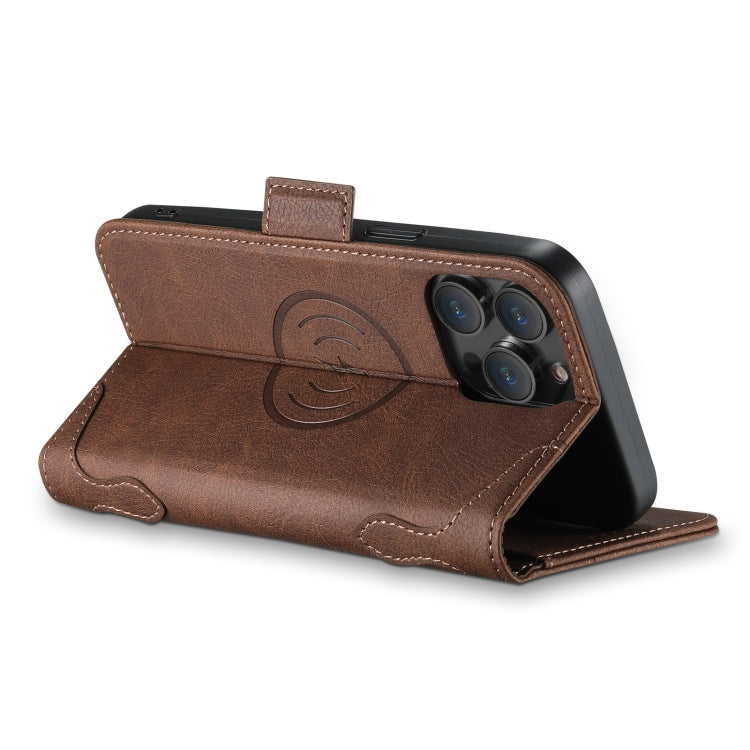 For iPhone 14 Pro Max SUTENI J07 Multifunctional Horizontal Flip Magsafe Leather Phone Case(Brown) - free shipping - PMC Jewellery - Order now!