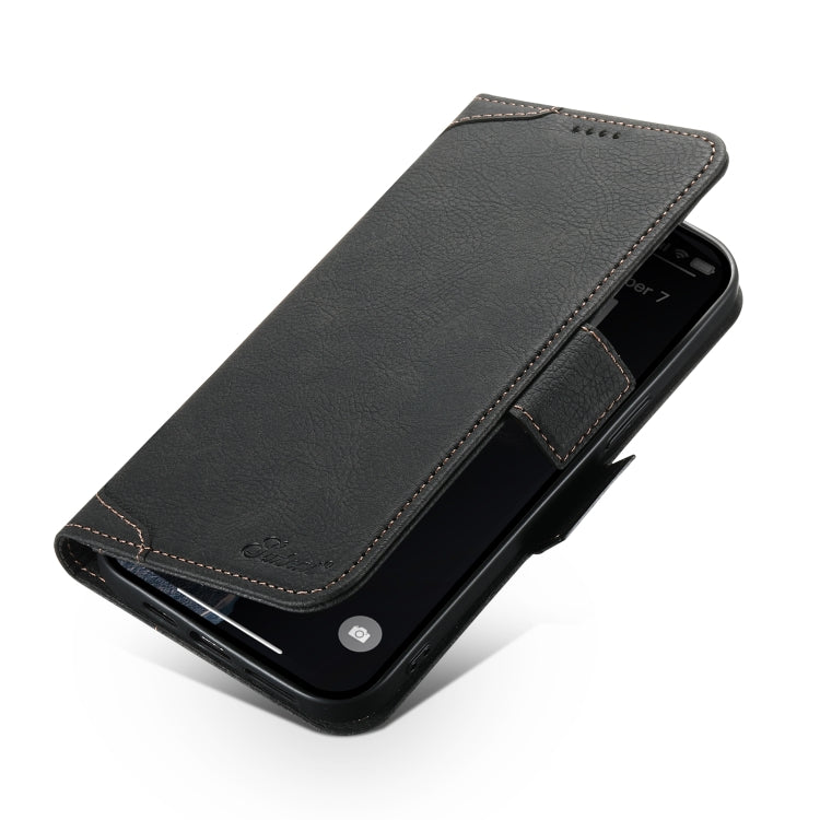 For iPhone 15 Pro SUTENI J07 Multifunctional Horizontal Flip Magsafe Leather Phone Case(Black) - free shipping - PMC Jewellery - Order now!
