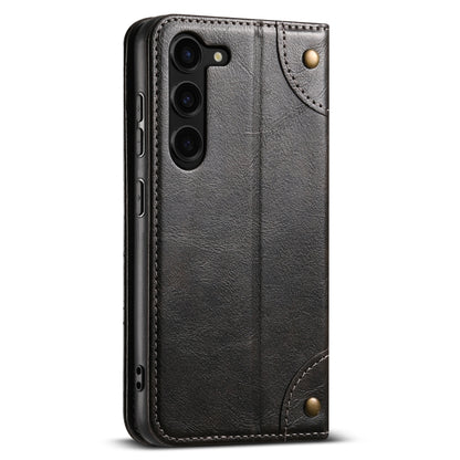 For Samsung Galaxy S24 5G Suteni Baroque Calf Texture Buckle Wallet Leather Phone Case(Black) - Galaxy S24 5G Cases by Suteni | Online Shopping South Africa | PMC Jewellery | Buy Now Pay Later Mobicred