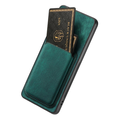 For OPPO A16 Retro Leather Card Bag Magnetic Phone Case(Green) - OPPO Cases by PMC Jewellery | Online Shopping South Africa | PMC Jewellery | Buy Now Pay Later Mobicred