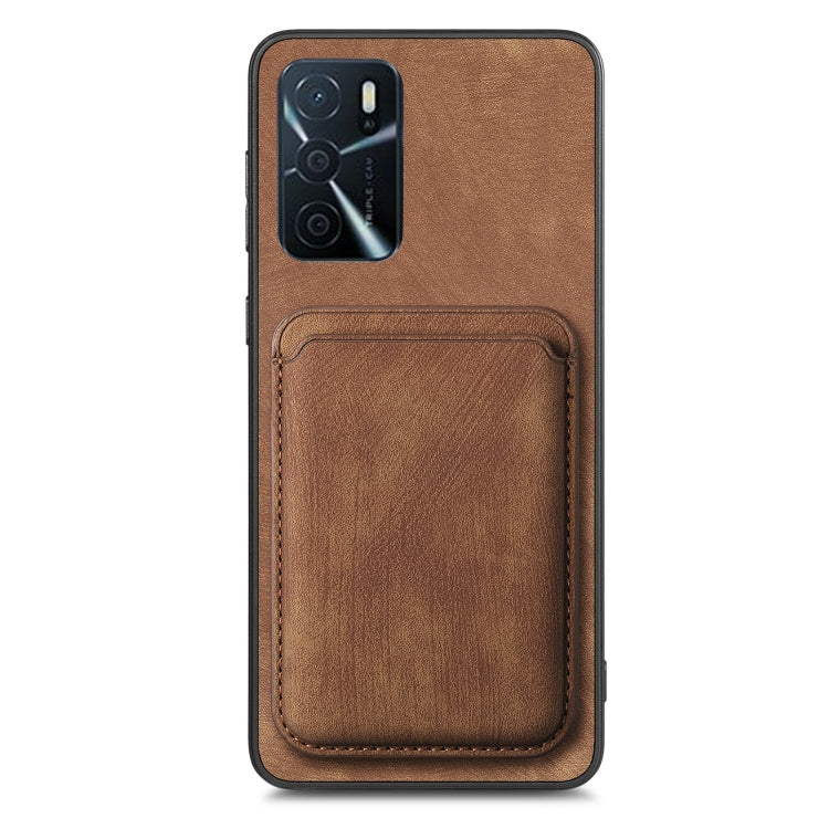 For OPPO A7/A12 Retro Leather Card Bag Magnetic Phone Case(Brown) - OPPO Cases by PMC TechLife | Online Shopping South Africa | PMC TechLife | Buy Now Pay Later Mobicred