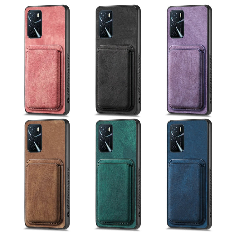 For OPPO A79 5G Retro Leather Card Bag Magnetic Phone Case(Black) - OPPO Cases by PMC TechLife | Online Shopping South Africa | PMC TechLife | Buy Now Pay Later Mobicred