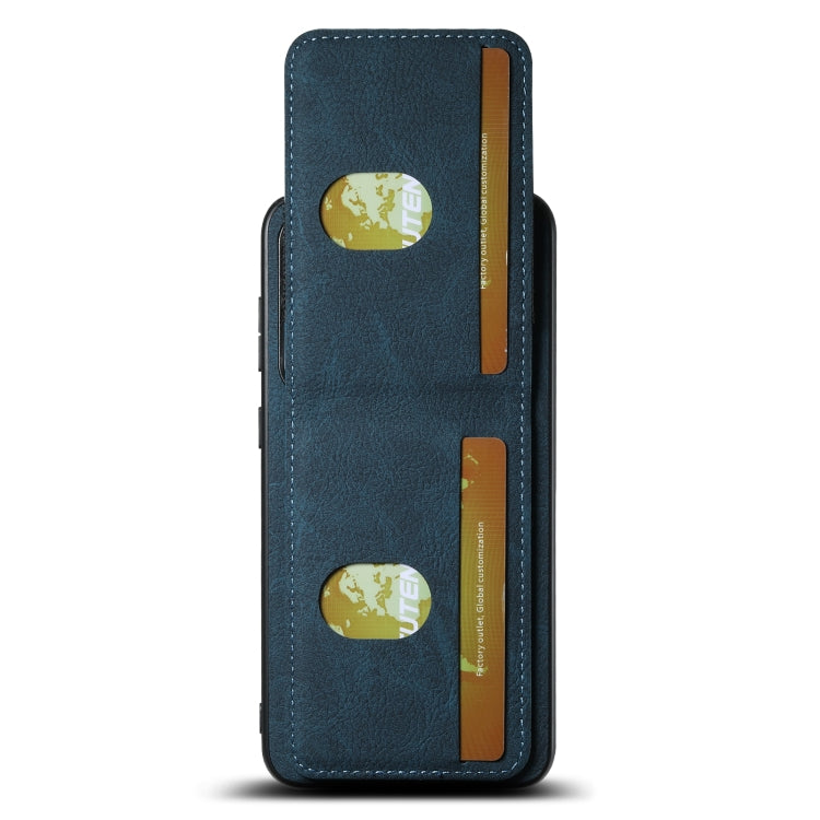 For Samsuny Galaxy S24+ 5G Suteni H03 Litchi Leather Card Bag Stand Back Phone Case(Blue) - Galaxy S24+ 5G Cases by Suteni | Online Shopping South Africa | PMC Jewellery | Buy Now Pay Later Mobicred