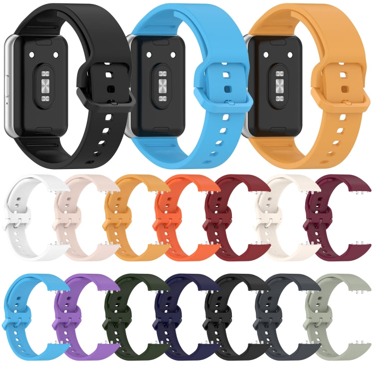 For Samsung Galaxy Fit 3 SM-R390 Solid Color Buckle Silicone Watch Band(Dark Blue) - Watch Bands by PMC TechLife | Online Shopping South Africa | PMC TechLife