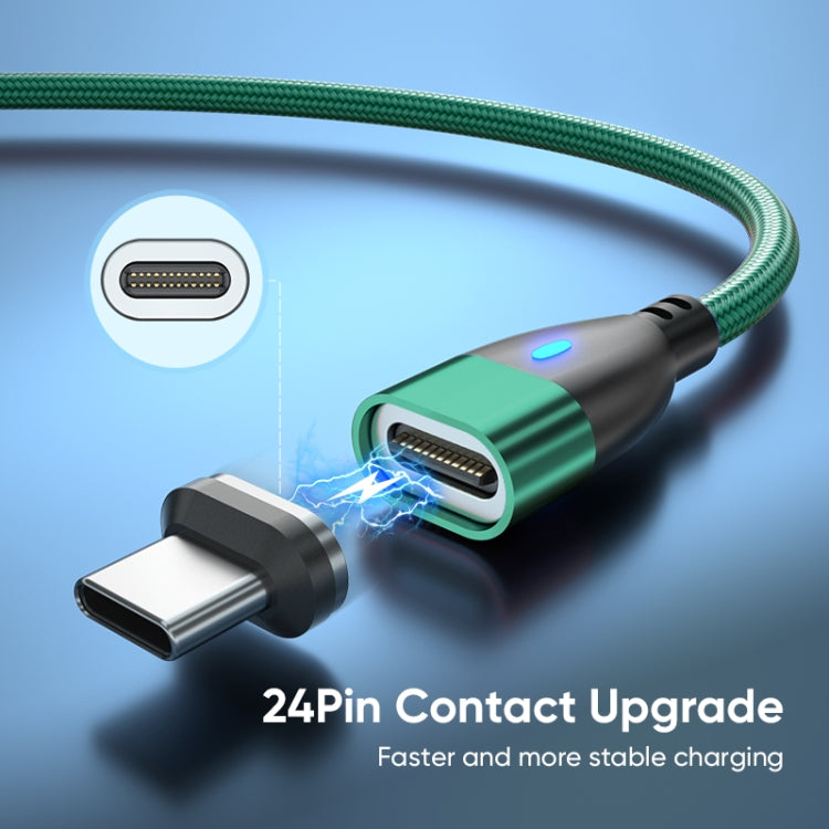 ENKAY 3 in 1 PD100W Type-C to Type-C / 8 Pin / Micro USB Magnetic Fast Charging Cable, Cable Length:1m(Green) - Charging Cable & Head by ENKAY | Online Shopping South Africa | PMC Jewellery | Buy Now Pay Later Mobicred