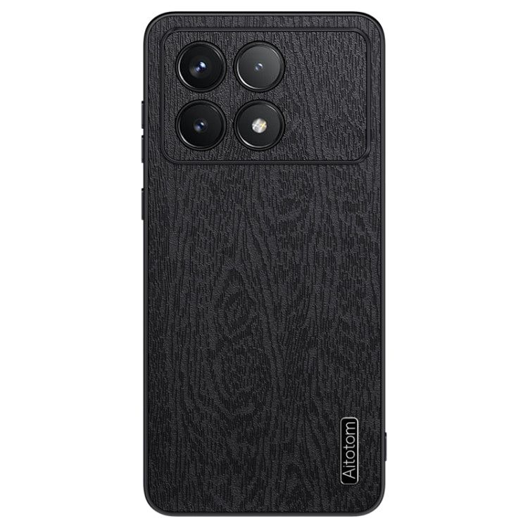 For Xiaomi Redmi K70 Tree Bark Leather Shockproof Phone Case(Black) - K70 Cases by PMC Jewellery | Online Shopping South Africa | PMC Jewellery | Buy Now Pay Later Mobicred