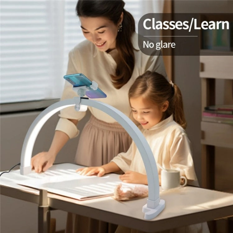 M12X Foldable LED Half Moon Lamp Touch Control Nail Art Lamp, Length: 56cm(EU Plug) - Selfie Light by PMC TechLife | Online Shopping South Africa | PMC TechLife | Buy Now Pay Later Mobicred