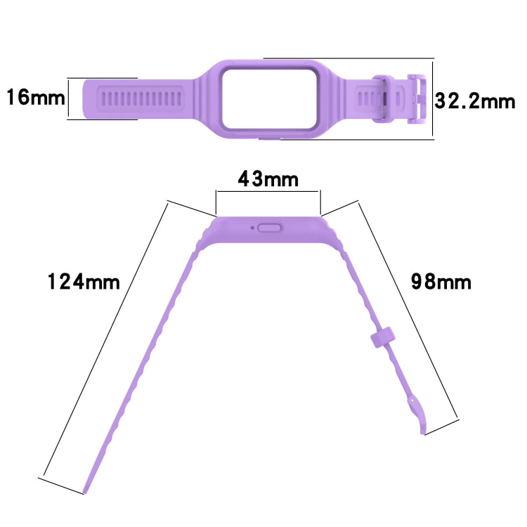 For Samsung Galaxy Fit 3 Integrated TPU Watch Band(Black) - Watch Bands by PMC TechLife | Online Shopping South Africa | PMC TechLife
