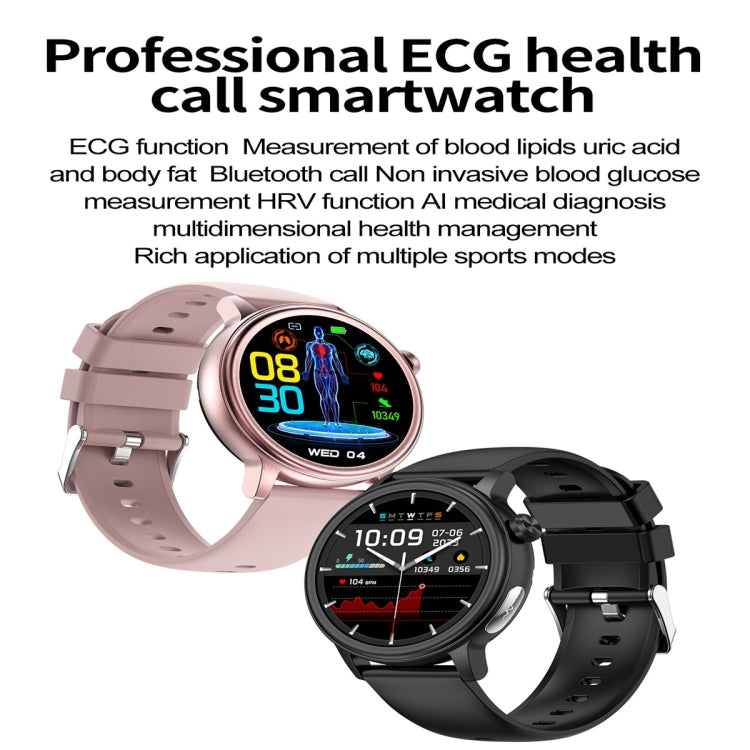 ET470 1.39 inch Color Screen Smart Watch Silicone Strap, Support Bluetooth Call / ECG(Beige) - free shipping - PMC TechLife - Order now!