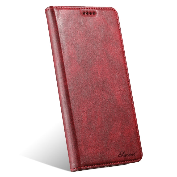 For Samsung Galaxy S24 Ultra 5G Suteni J02 Oil Wax Wallet Leather Phone Case(Red) - Galaxy S24 Ultra 5G Cases by Suteni | Online Shopping South Africa | PMC Jewellery | Buy Now Pay Later Mobicred