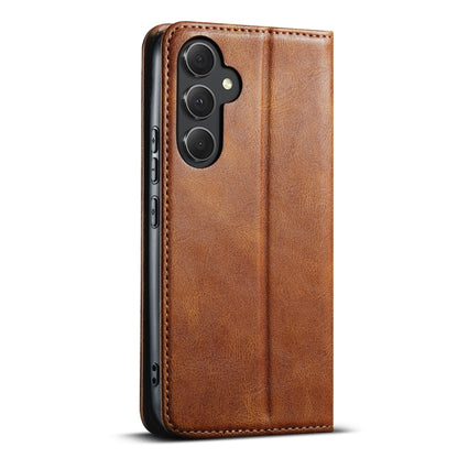 For Samsung Galaxy S24+ 5G Suteni J02 Oil Wax Wallet Leather Phone Case(Brown) - Galaxy S24+ 5G Cases by Suteni | Online Shopping South Africa | PMC Jewellery | Buy Now Pay Later Mobicred