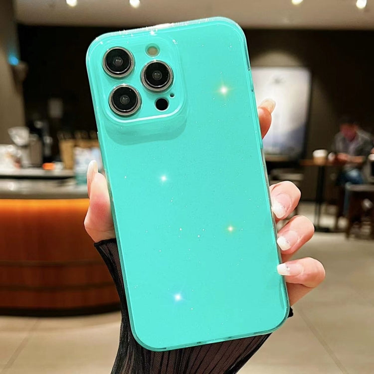 For iPhone 16 Pro Max Jelly Glitter Solid Color TPU Phone Case(Green) - iPhone 16 Pro Max Cases by PMC TechLife | Online Shopping South Africa | PMC TechLife | Buy Now Pay Later Mobicred
