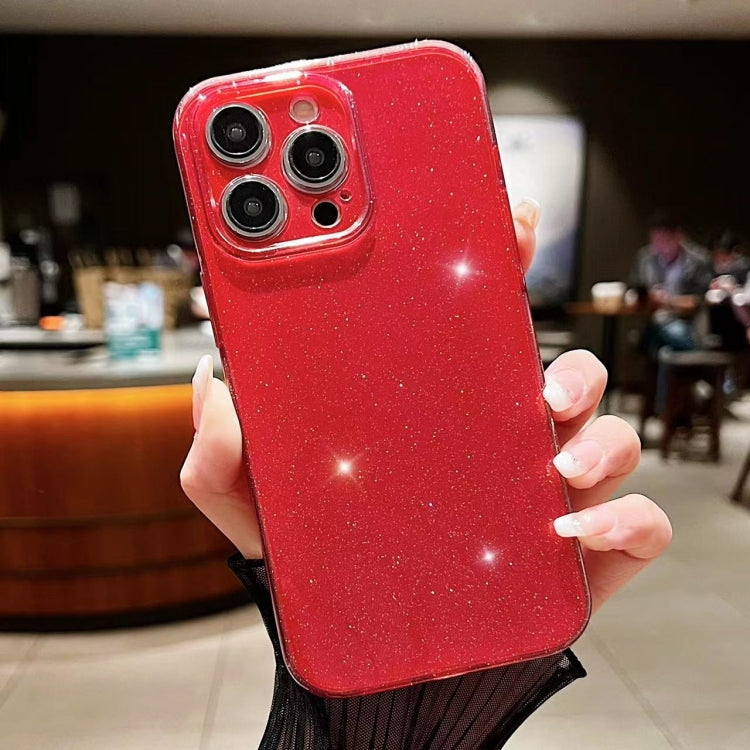 For iPhone 16 Pro Jelly Glitter Solid Color TPU Phone Case(Red) - iPhone 16 Pro Cases by PMC TechLife | Online Shopping South Africa | PMC TechLife | Buy Now Pay Later Mobicred