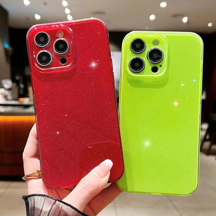 For iPhone 16 Pro Jelly Glitter Solid Color TPU Phone Case(Yellow) - iPhone 16 Pro Cases by PMC TechLife | Online Shopping South Africa | PMC TechLife | Buy Now Pay Later Mobicred