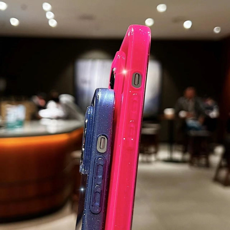 For iPhone 16 Pro Jelly Glitter Solid Color TPU Phone Case(Blue) - iPhone 16 Pro Cases by PMC TechLife | Online Shopping South Africa | PMC TechLife | Buy Now Pay Later Mobicred