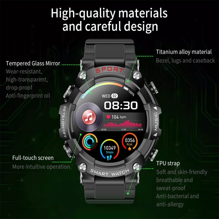 T96 1.52 inch Amoled Screen 2 in 1 Bluetooth Earphone Smart Watch(Silver) - Smart Watches by PMC TechLife | Online Shopping South Africa | PMC TechLife