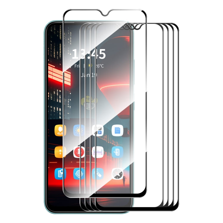 For Tecno Spark 10 / 10 5G 5pcs ENKAY Full Glue High Aluminum-silicon Tempered Glass Film - Tecno Tempered Glass by ENKAY | Online Shopping South Africa | PMC Jewellery | Buy Now Pay Later Mobicred