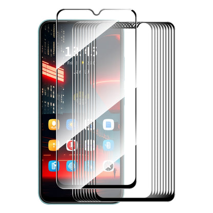 For Tecno Spark 10 / 10 5G 10pcs ENKAY Full Glue High Aluminum-silicon Tempered Glass Film - Tecno Tempered Glass by ENKAY | Online Shopping South Africa | PMC Jewellery | Buy Now Pay Later Mobicred