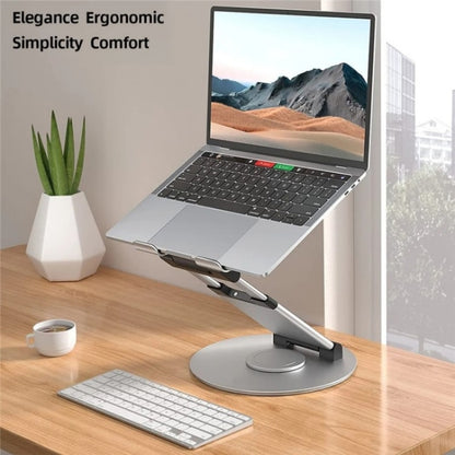 AS018-XS For 10-17 inch Device 360 Degree Rotating Adjustable Laptop Holder Desktop Stand(Silver) - Laptop Stand by PMC Jewellery | Online Shopping South Africa | PMC Jewellery | Buy Now Pay Later Mobicred