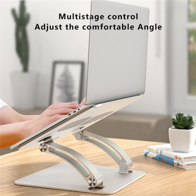 AS010-BMW Aluminum Alloy Notebook Computer Riser Desktop Laptop Stand Holder(Grey) - Laptop Stand by PMC Jewellery | Online Shopping South Africa | PMC Jewellery | Buy Now Pay Later Mobicred