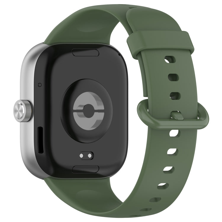 For Redmi Watch 4 Solid Color Colorful Buckle Silicone Watch Band(Dark Green) - Watch Bands by PMC TechLife | Online Shopping South Africa | PMC TechLife