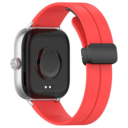 For Xiaomi  Mi Band 8 Pro Groove Folding Magnetic Buckle Silicone Watch Band(Red) - Watch Bands by PMC Jewellery | Online Shopping South Africa | PMC Jewellery