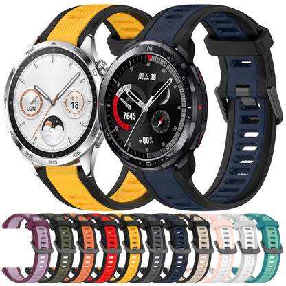 For Huawei Watch GT3 Pro 46mm 22mm Two Color Textured Silicone Watch Band(Red+Black) - Watch Bands by PMC Jewellery | Online Shopping South Africa | PMC Jewellery