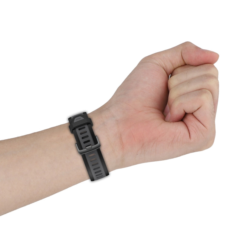 For Amazfit Pop 20mm Two-Color Textured Silicone Watch Band(White+Pink) - Watch Bands by PMC TechLife | Online Shopping South Africa | PMC TechLife