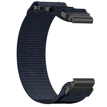 For Garmin Fenix 7 Pro 47mm 22mm Nylon Hook And Loop Fastener Watch Band(Blue) - Watch Bands by PMC Jewellery | Online Shopping South Africa | PMC Jewellery