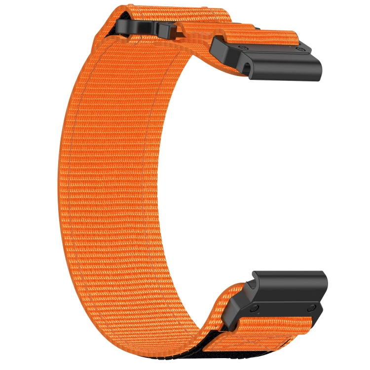 For Garmin MARQ Golfer Gen 2 22mm Nylon Hook And Loop Fastener Watch Band(Orange) - Watch Bands by PMC Jewellery | Online Shopping South Africa | PMC Jewellery