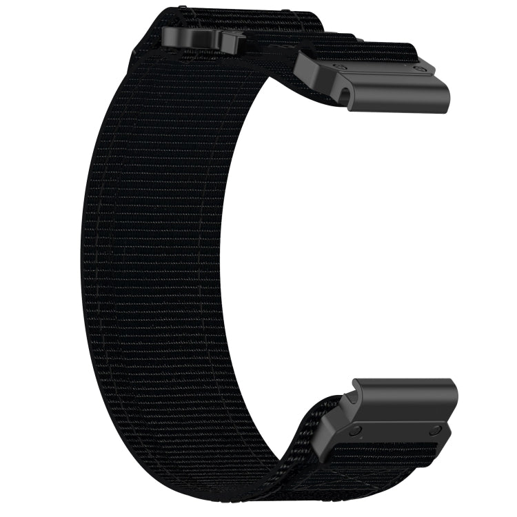 For Garmin EPIX Gen 2 22mm Nylon Hook And Loop Fastener Watch Band(Black) - Watch Bands by PMC Jewellery | Online Shopping South Africa | PMC Jewellery