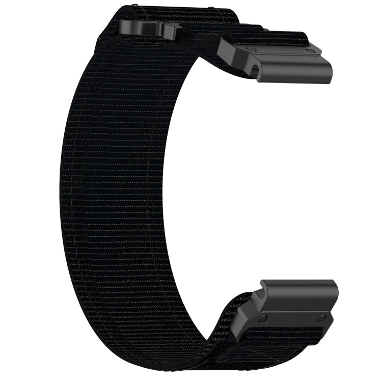 For Garmin Forerunner 965 22mm Nylon Hook And Loop Fastener Watch Band(Black) - Watch Bands by PMC TechLife | Online Shopping South Africa | PMC TechLife